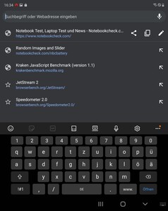 Using the default keyboard in portrait mode on the interior display