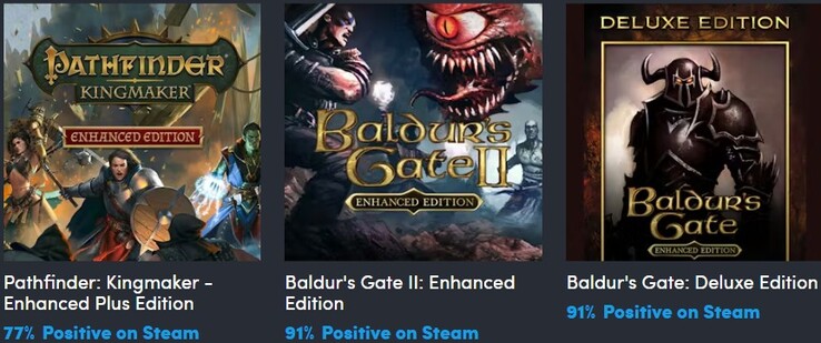 The second adds these three games to the mix