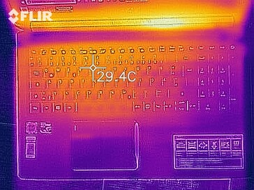 Heat distribution when idle (top)