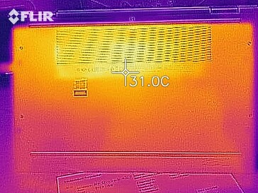 Heat map while idling - bottom