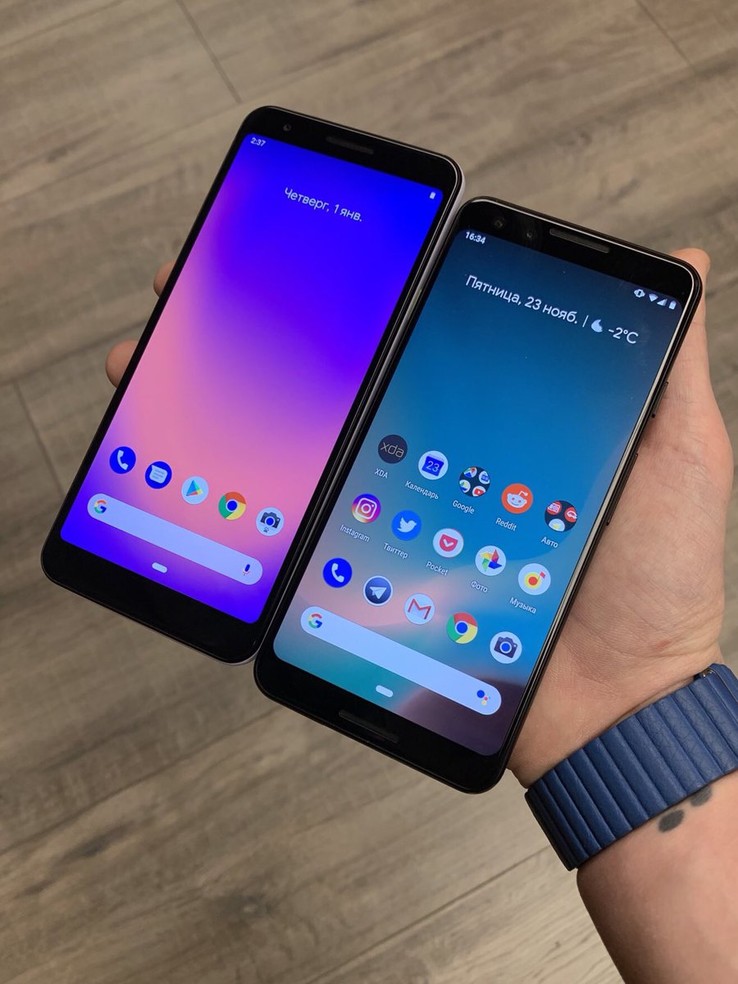 Pixel 3 Lite and the Pixel 3. (Source: Ben Geskin)