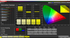 CalMAN Saturation Sweeps (target color space P3)