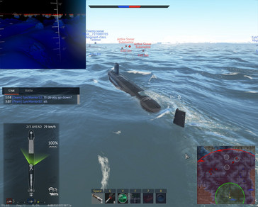 Silent Thunder submarine on the surface