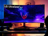 The UltraGear 45GR95QE is one of the first large, curved, 240 Hz and OLED gaming monitors. (Image source: LG)