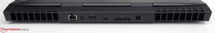 Rear: RJ45-LAN, Mini-DisplayPort 1.2, HDMI 2.0, Thunderbolt 3, Graphics Amplifier, power