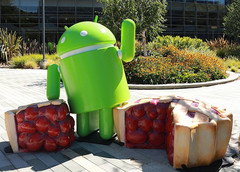 Google Android Pie statue at Googleplex, Huawei Mate 10 Pro gets the update in Europe early October 2018