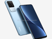 The Redmi K50 has a flat display and matching chassis edges. (Image source: OnLeaks & Bestopedia)