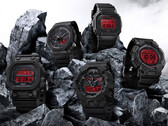 All 5 watches in the Casio Black and Bold Red Series pictured in the image. (Image source: Casio)