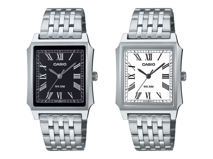 The Casio MTPB190D-1BV (left) and MTPB190D-7BV (right) watches
