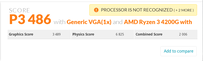 Ryzen 3 4200G specs default graphics test scores (Image Source: 3DMark)