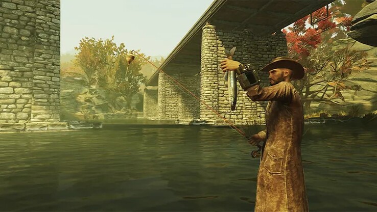 Fallout 76 Gone Fission update has added new fishing related gameplay (Image Source: Bethesda)