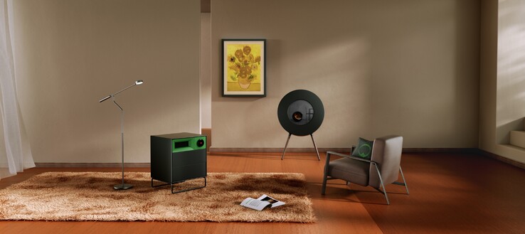 The MorningBlues Gallery T2 frame wireless speaker has a 30-inch anti-glare display (Image source: MorningBlues)