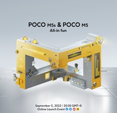 The Poco M5 and Poco M5s will debut globally on September 5. (Source: Poco)