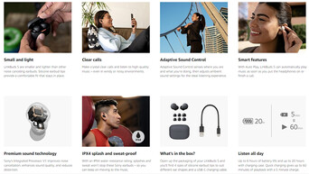 Sonly LinkBuds S notable features (Image source: Sony)