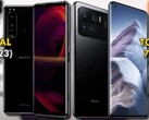 Sony Xperia 1 III vs. Xiaomi Mi 11 Ultra: Snapdragon 888 smartphones put to the speed test. (Image source: Sony/Xiaomi/TechNick - edited)