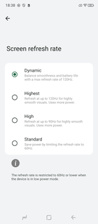 Display refresh rate settings - 60, 90, 120 Hz (Image source: Screenshot - Sergey Tarasov - Notebookcheck)