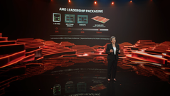 AMD is announcing the arrival of 3D-packaged chiplets. (Source: AMD Computex 2021 keynote)