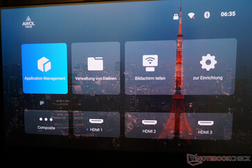 The basic menu looks tidy, but offers hardly any functions.