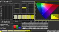 CalMAN: color saturation (calibrated)