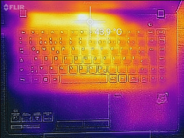 Temperature development upper side (load)