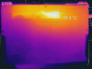 Thermal profile, underside (idle)