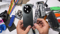 The OnePlus Open post-teardown. (Source: JerryRigEverything via YouTube)