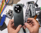 The OnePlus Open post-teardown. (Source: JerryRigEverything via YouTube)