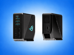 ROG Flux Charger Dock with 260 W power, 140 W charging, and a 1.9-inch LCD