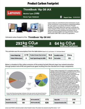 ThinkBook 16p G6 IRX Sustainability (Source: Lenovo)
