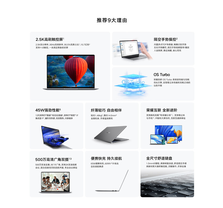 Honor touts the 8 or 9 best reasons to buy either a MagicBook V 14 2022...