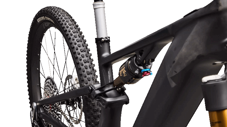 The S-Works Turbo Levo R Ultralight features Specialized's GENIE suspension technology