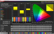 CalMAN: Color Fidelity – Screen mode: Simple, sRGB target color space