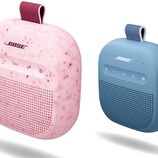 The Bose SoundLink Micro portable speaker (2nd Gen), shown in Petal Pink and Blue Dusk, is on sale at Amazon.