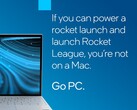 Intel claims Rocket League can't be played on a Mac, even that it can using CrossOver. (Image source: Intel)