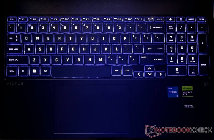 The keyboard is backlit and the colours can be customized via an app