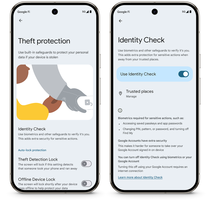 Google previews Identity Check's UI - although it might differ from OEM to OEM. (Source: Google Blog)