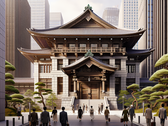 Japanese courthouse (Source: DALL·E 3-generated image)