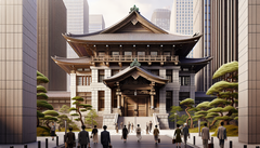 Japanese courthouse (Source: DALL·E 3-generated image)