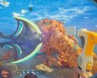 A screengrab of a modded version of Subnautica 2 featuring killable creatures