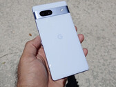 The Pixel 7a in its Arctic Blue finish. (Image source: Munchy)