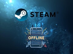 Banner for Steam downtime is shown (Image source: Valve with edits)