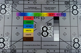 Picture of the test chart