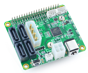 A look at the FriendlyElec SATA HAT expansion board for the NanoPi M4 (Image source: FriendlyElec)
