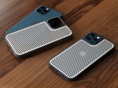 The iPhone 12 Pro with its new cheesegrater case. (Source: Yanko Design)