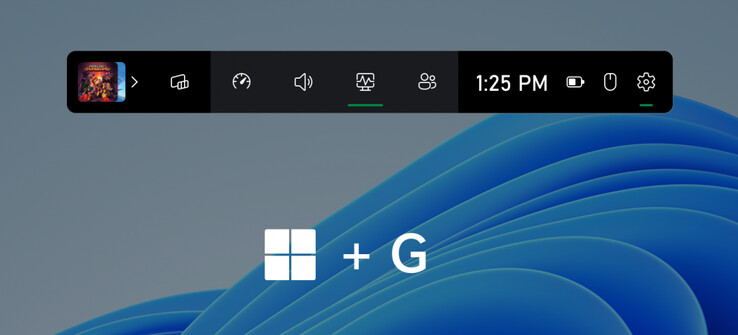 The new controller bar can also be trigger by pressing Win + G. (Image source: Microsoft)