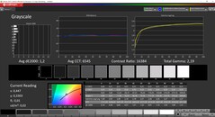 CalMAN Grayscale (profile: DisplayP3, target color space: P3)