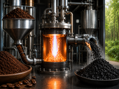Thanks to plasma pyrolysis, ground coffee can be converted into fuel in just 90 seconds.
