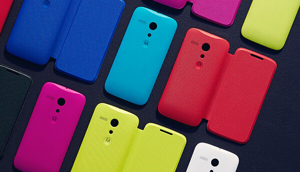 Motorola offered replaceable covers called shells in a variety of colors and designs for the Moto G. (Image source: Motorola/Waybackmachine)