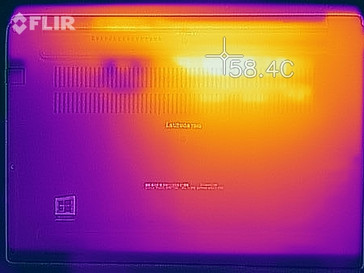 Temperatures, stress test - bottom