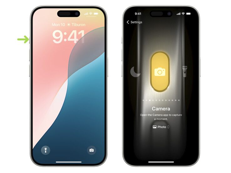 Apple's Action Button UI for comparison. (Image source: Apple)